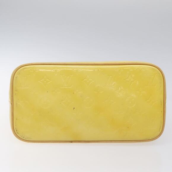 LOUIS VUITTON Monogram Vernis Houston Hand Bag Lime Yellow M91055 - Picture 9 of 13